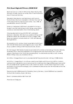 A preview of a PDF biography for Fillmore, Stuart Reginald